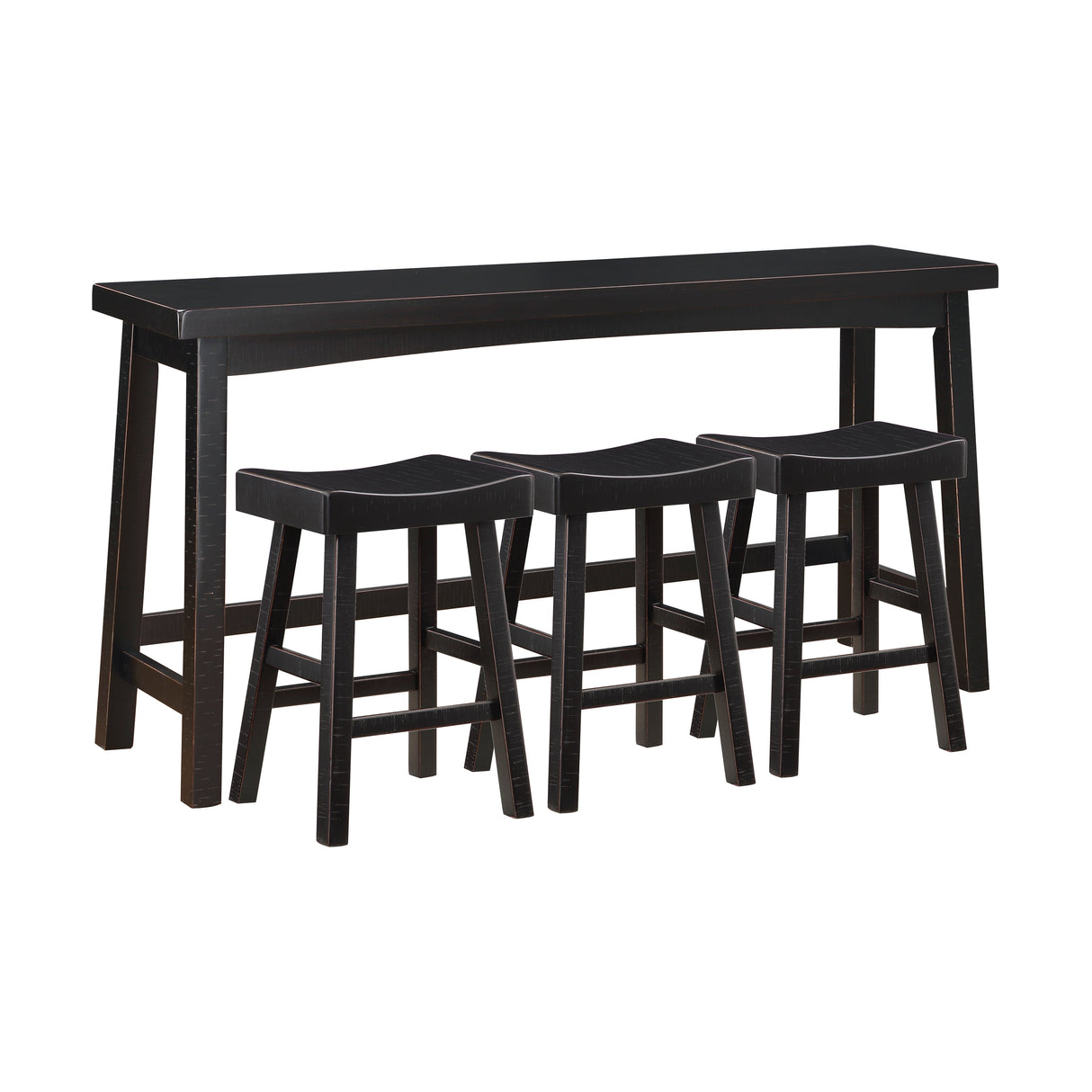 Caspian Black 4-Piece Counter Height Set by Homelegance at Eve Furniture