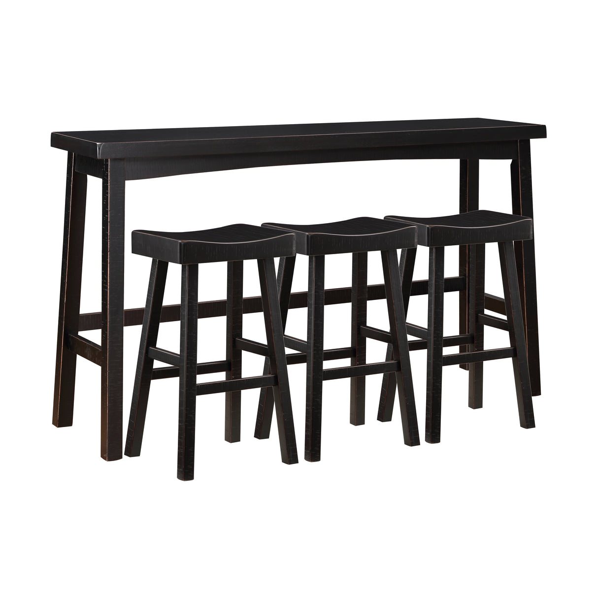 Caspian Black 4-Piece Pack Pub Height Set by Homelegance at Eve Furniture