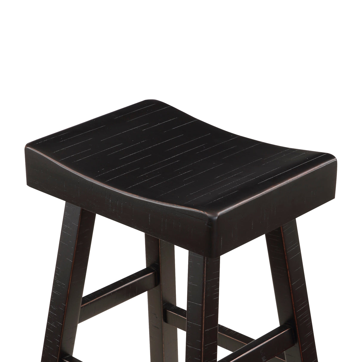 Caspian Black Pub Height Stool, Set of 2 by Homelegance at Eve Furniture