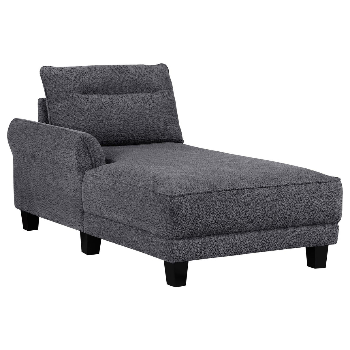 Caspian Grey Upholstered Curved Arms Sectional Sofa by Coaster at Eve Furniture