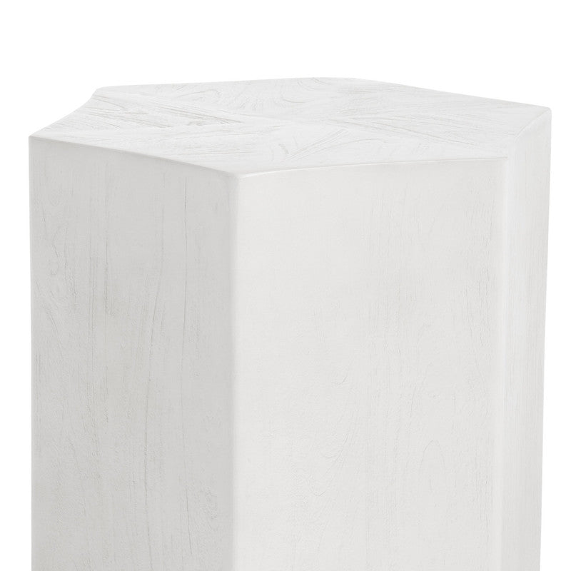 Caspian White End Table by Crestview at Eve Furniture