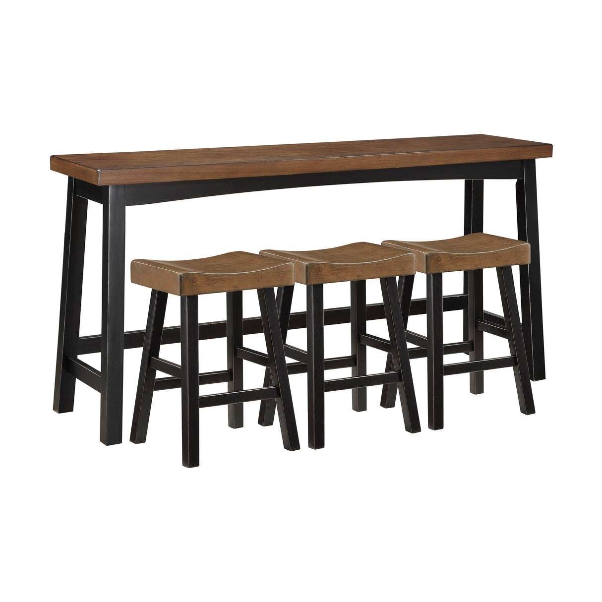 Caspian White/Coffee Pub Height Stool, Set of 2 by Homelegance at Eve Furniture