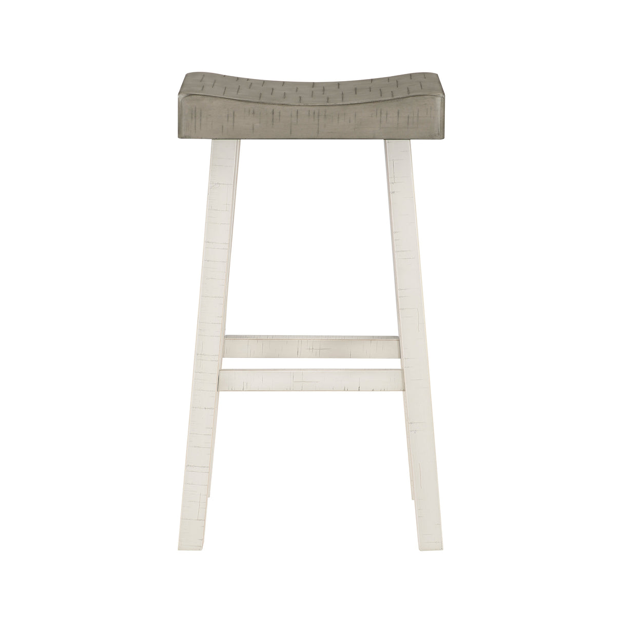 Caspian White/Coffee Pub Height Stool, Set of 2 by Homelegance at Eve Furniture