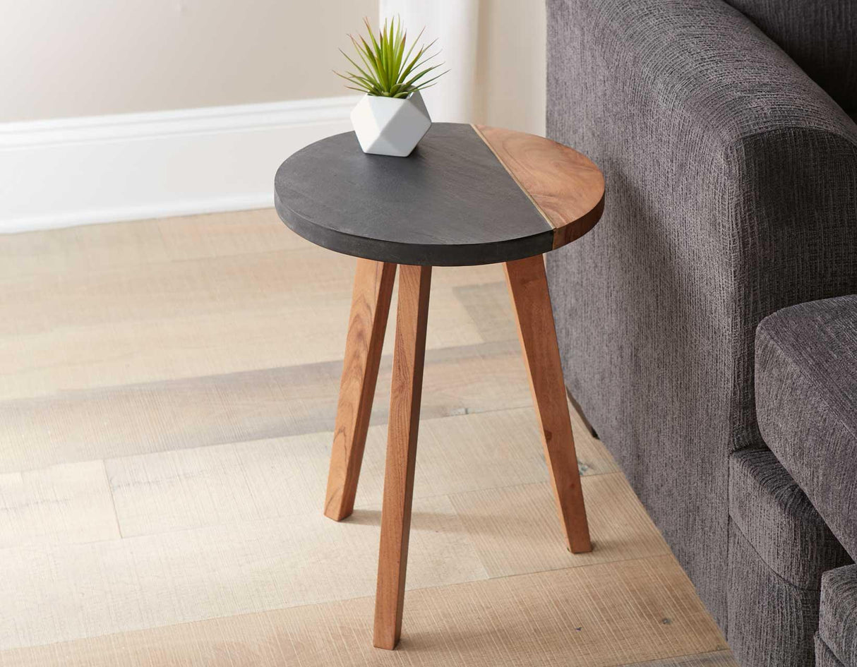 Caspian Round Accent End Table by Steve Silver at Eve Furniture