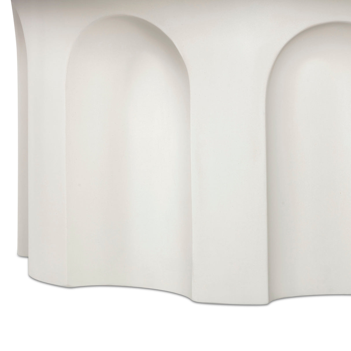 Cassandra 38" Ivory Indoor/Outdoor Concrete Round Coffee Table by TOV Furniture at Eve Furniture