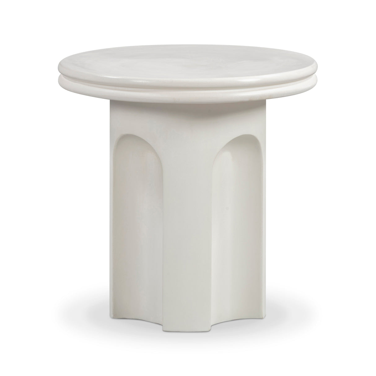 Cassandra Ivory Indoor/Outdoor Concrete Side Table by TOV Furniture at Eve Furniture
