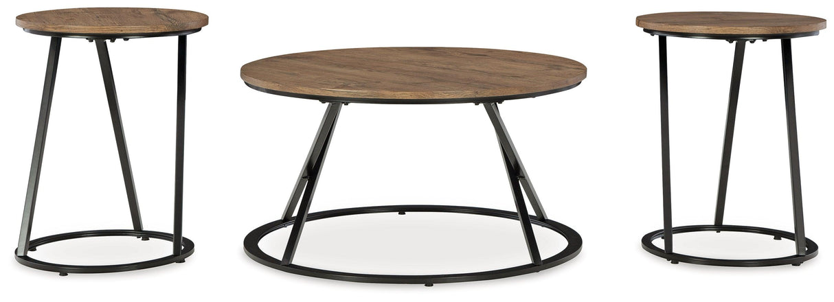 Cassbryn Brown/Black Table (Set of 3) by Ashley at Eve Furniture