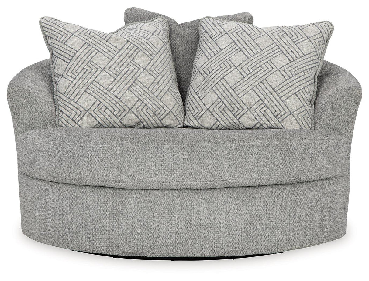 Casselbury Cement Oversized Swivel Accent Chair by Ashley at Eve Furniture