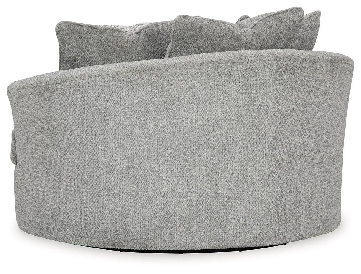 Casselbury Cement Oversized Swivel Accent Chair by Ashley at Eve Furniture