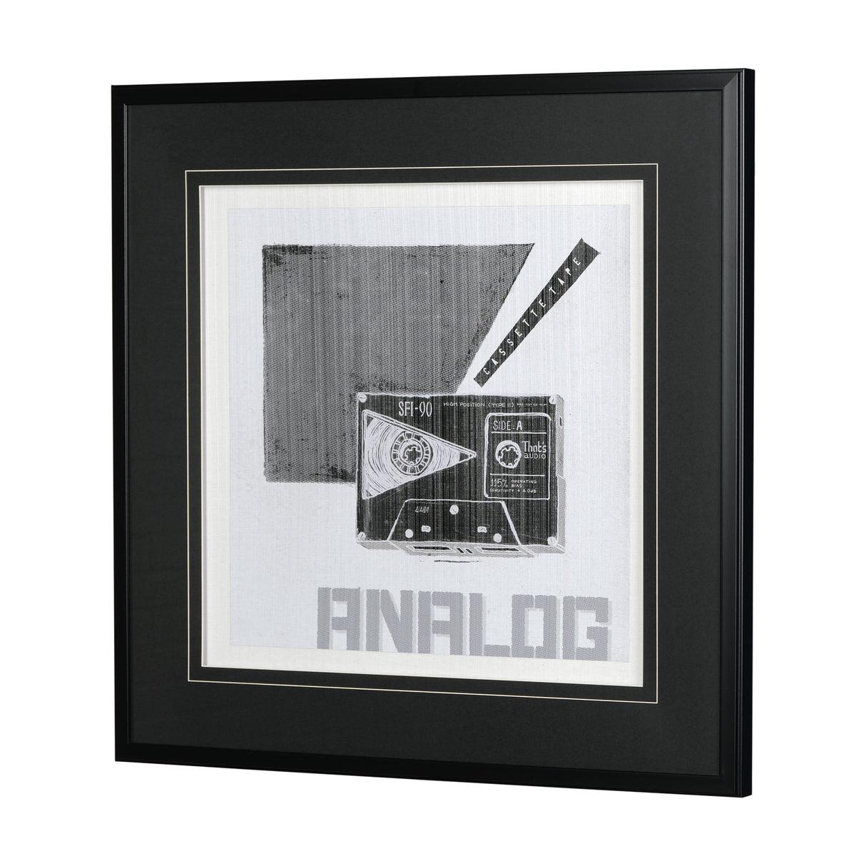 Cassette Tape I by Alarm a Hand Embellished Textured Framed Art Print Matted under Glass by Mercana at Eve Furniture