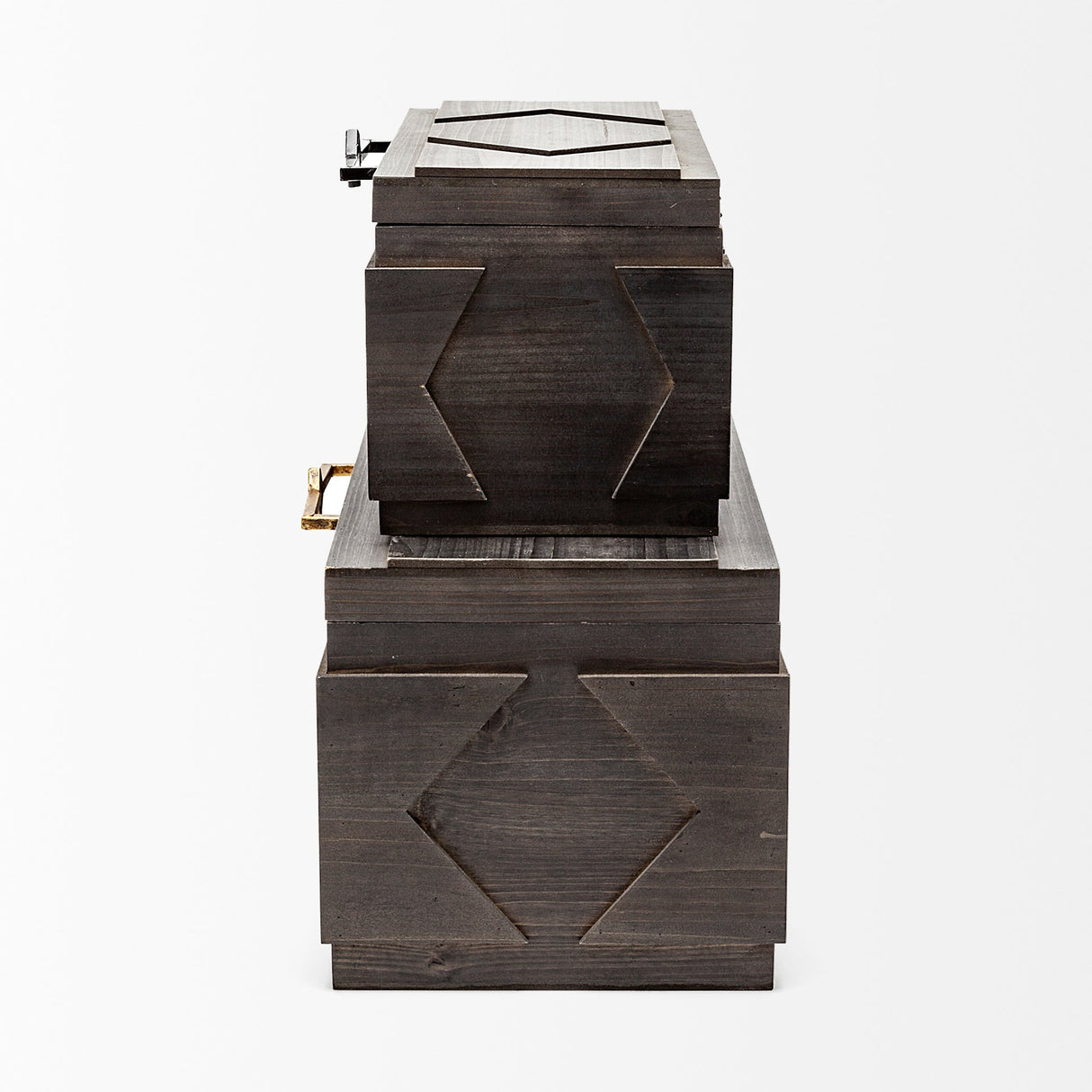 Cassia Set of 2 Brown Wooden Boxes by Mercana at Eve Furniture