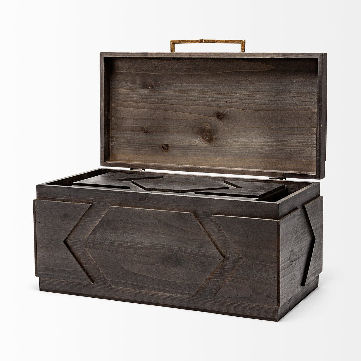 Cassia Set of 2 Brown Wooden Boxes by Mercana at Eve Furniture