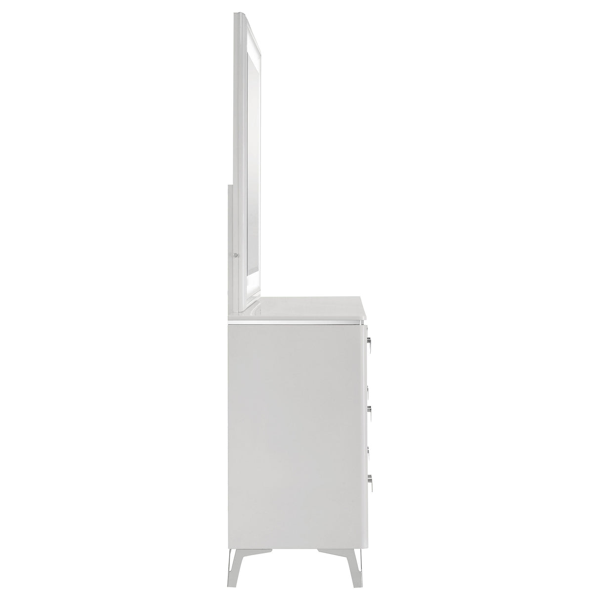 Cassia White High Gloss 6-drawer Dresser Cabinet with Mirror by Coaster at Eve Furniture