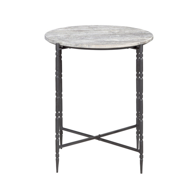 Cassian Gray/Black End Table by Crestview at Eve Furniture
