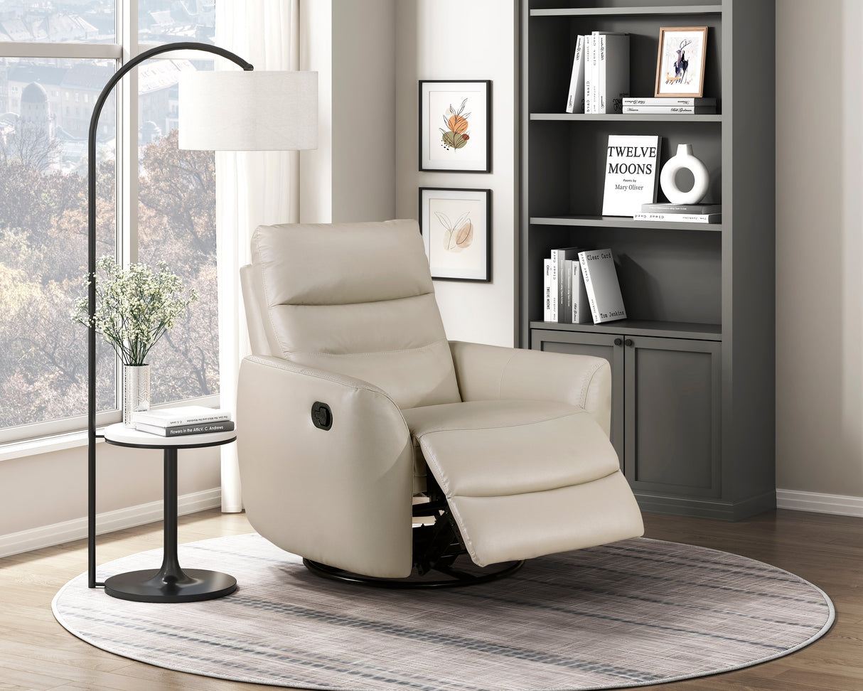 Cassian Taupe Swivel Glider Reclining Chair