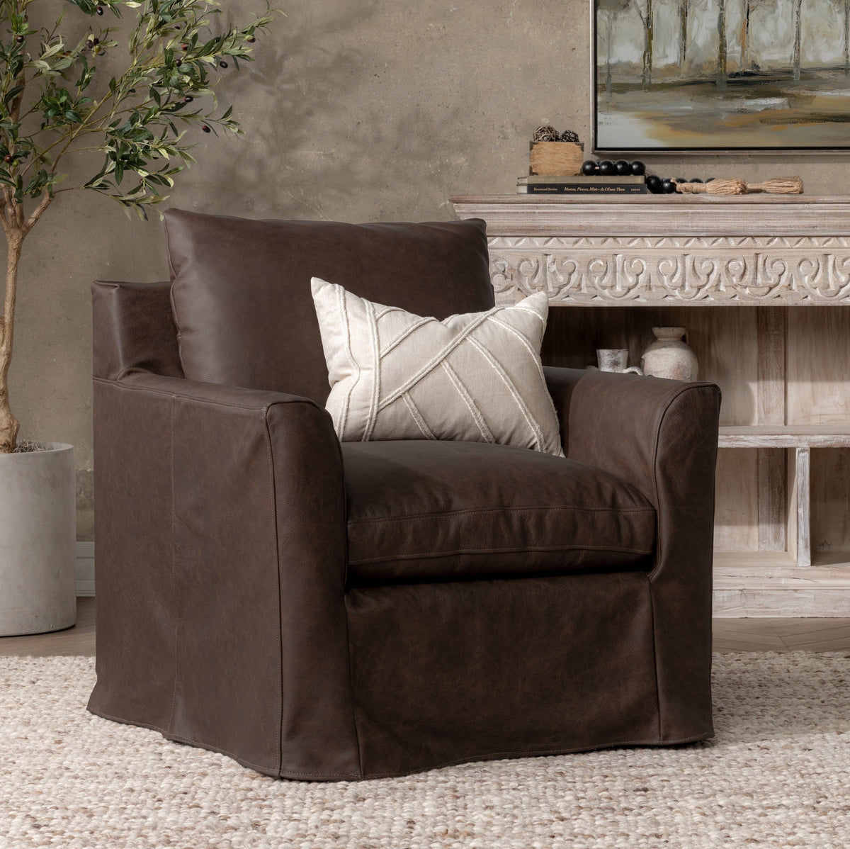 Cassiano Swivel Chair by Classic Home at Eve Furniture