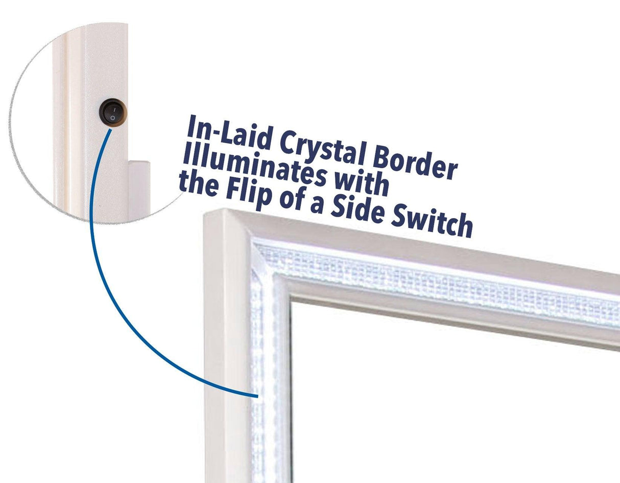 Cassie Queen Illuminating 4-Piece Glam Queen Bedroom Set by Steve Silver at Eve Furniture