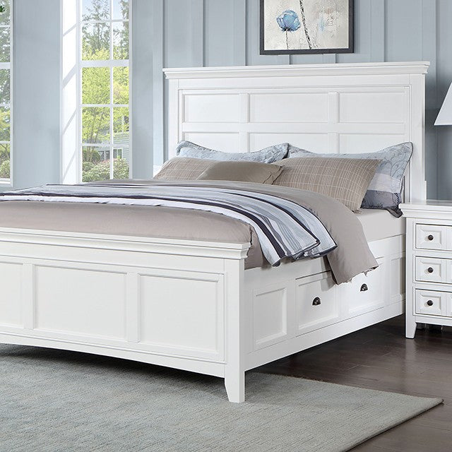 Castile White 4-Piece Queen Bedroom Set by Furniture of America at Eve Furniture