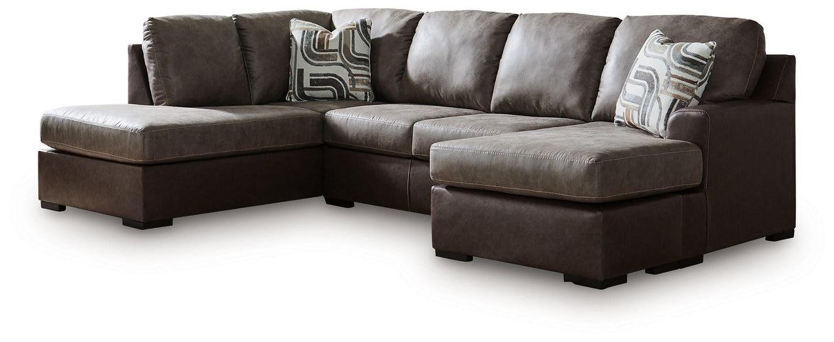 Castille Way Fossil 2-Piece Sleeper Sectional With LAF Corner Chaise by Ashley at Eve Furniture