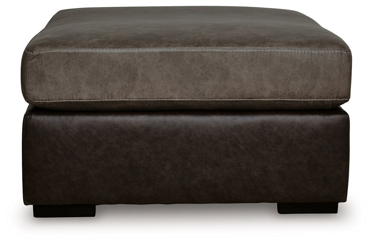 Castille Way Fossil Oversized Accent Ottoman by Ashley at Eve Furniture
