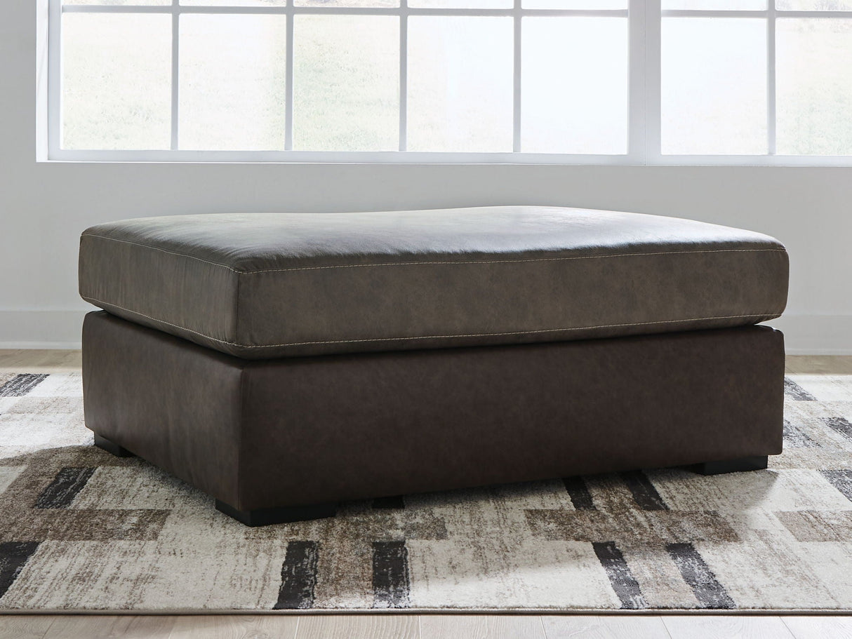 Castille Way Fossil Oversized Accent Ottoman by Ashley at Eve Furniture
