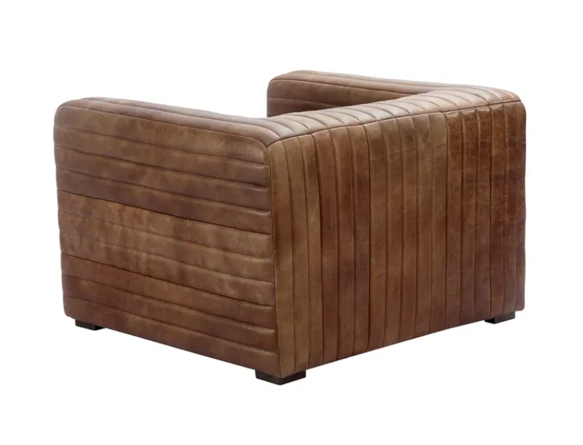 Castle Chair Open Road Brown Leather by Moe's Home at Eve Furniture