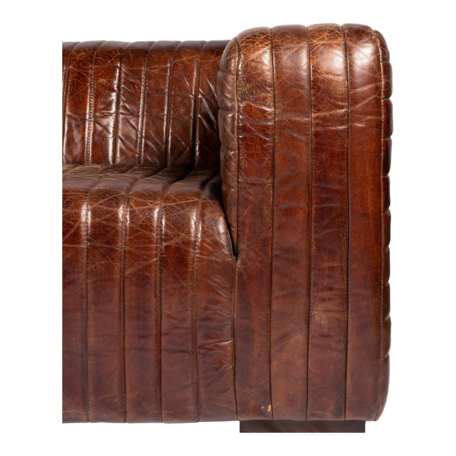 Castle Sofa Dark Brown by Moe's Home at Eve Furniture