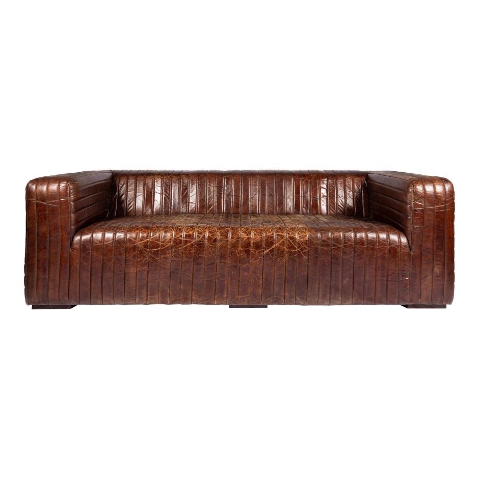 Castle Sofa Dark Brown by Moe's Home at Eve Furniture