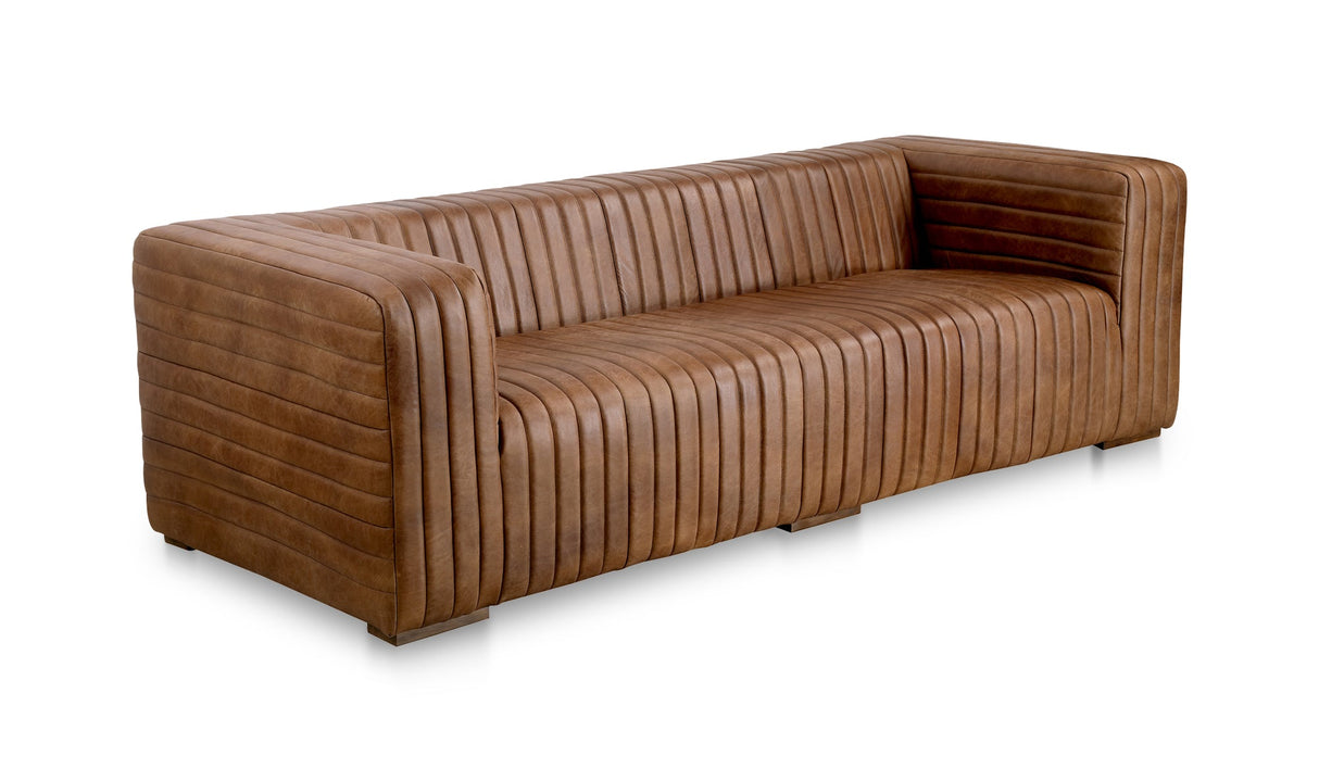Castle Sofa Light Brown by Moe's Home at Eve Furniture
