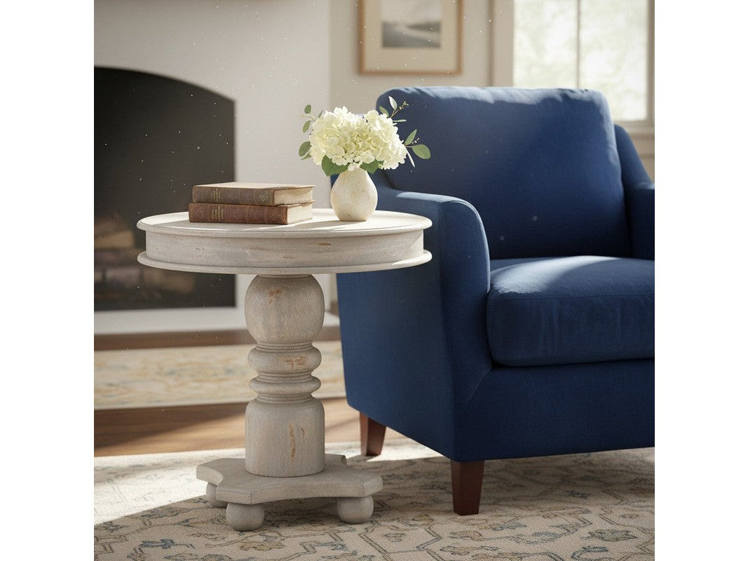 Castleberry Cream/Gray Accent Table by Crestview at Eve Furniture