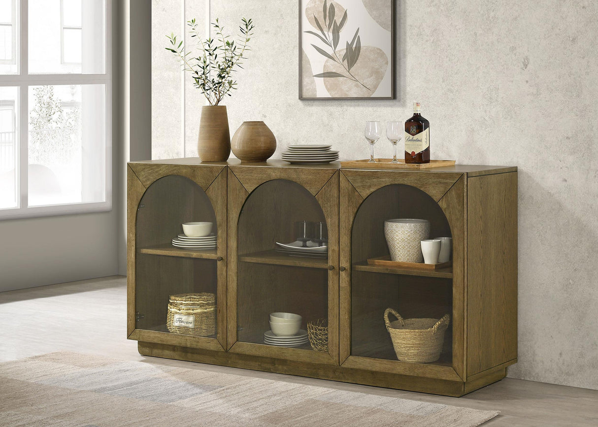 Castlewood Brown Oak Dining Sideboard Buffet Server by Coaster at Eve Furniture