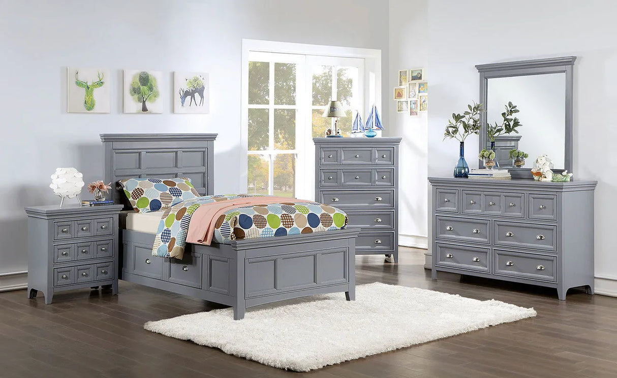 Castlile Gray 4-Piece Youth Bedroom Set by Furniture of America at Eve Furniture