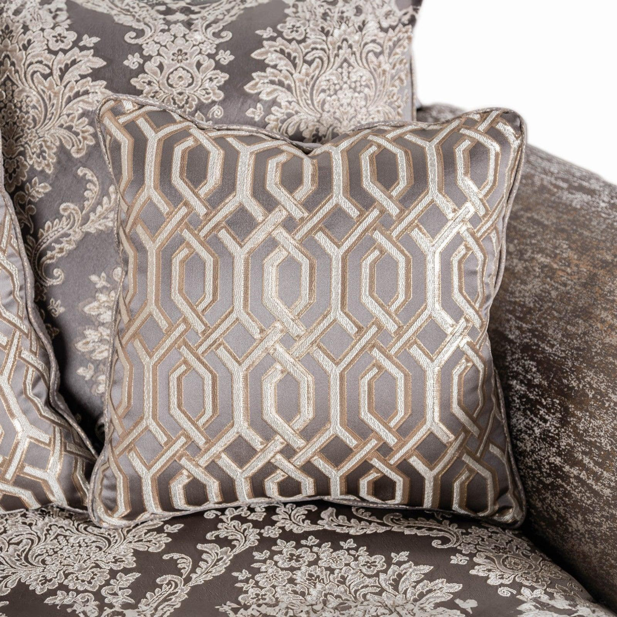 Catalonia Beige/Dark Cherry Loveseat by Furniture of America at Eve Furniture
