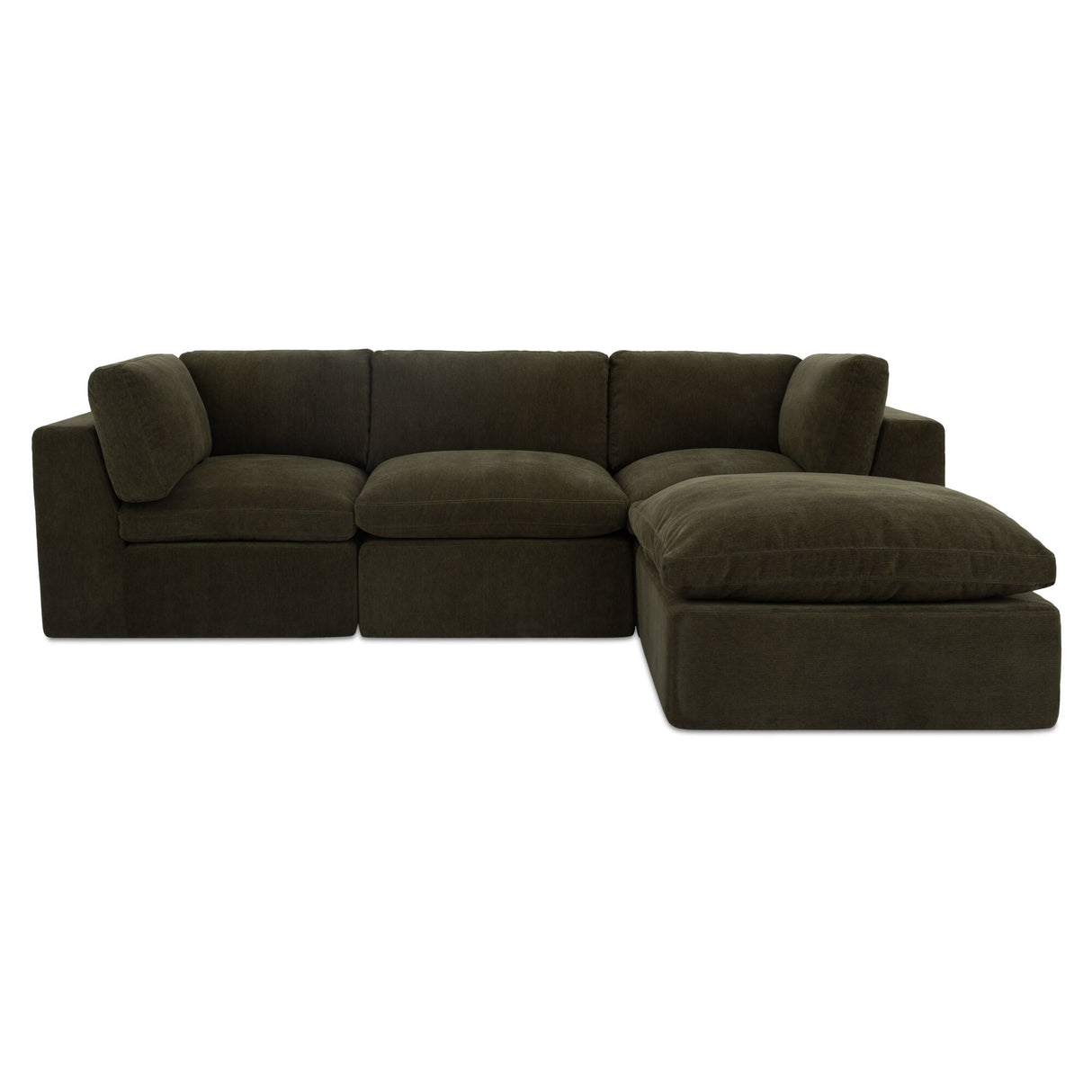 Cates Dark Green Lounge Modular Sectional by MOES at Eve Furniture