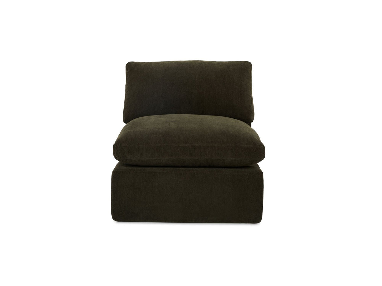 Cates Dark Green Slipper Chair by MOES at Eve Furniture