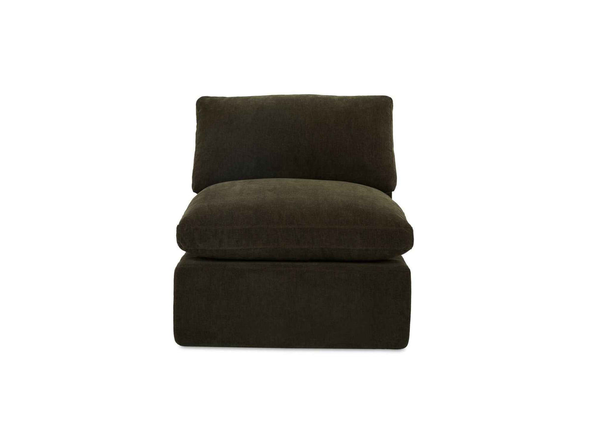 Cates Dark Green Slipper Chair by Moe's Home at Eve Furniture