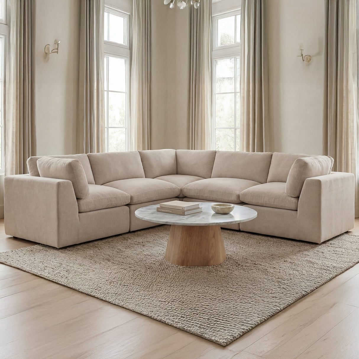 Cates Pebble Classic L Modular Sectional by MOES at Eve Furniture