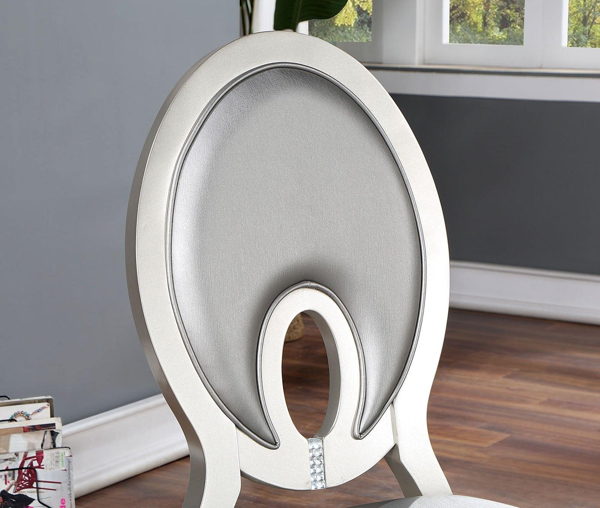 Cathalina Silver Side Chair, Set of 2 by Furniture of America at Eve Furniture