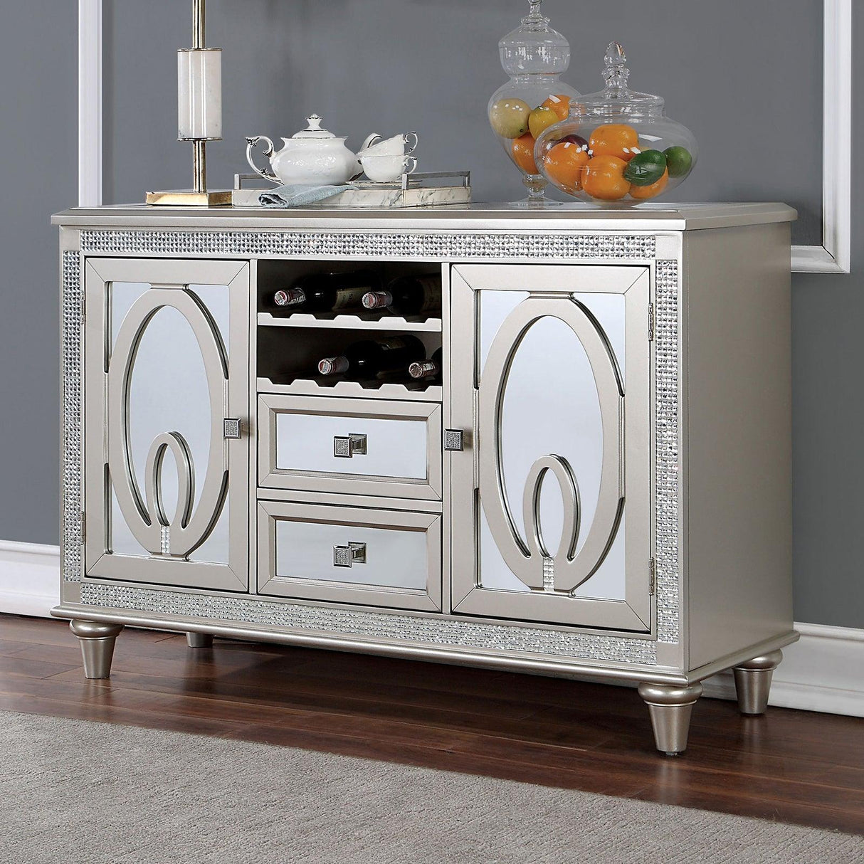 Cathalina Silver Server by Furniture of America at Eve Furniture