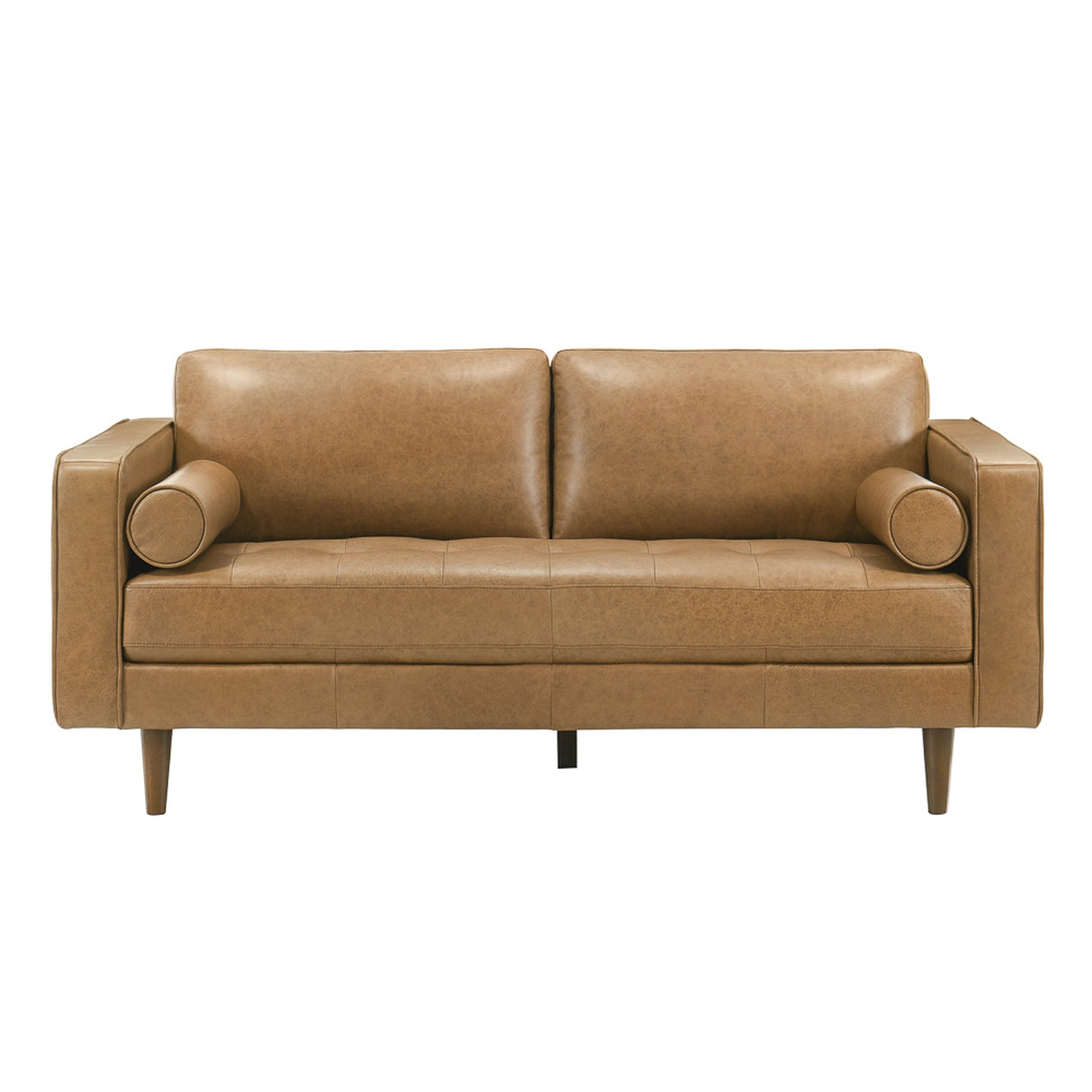Catherine Genuine Tan Leather Loveseat by Ashcroft Furniture at Eve Furniture