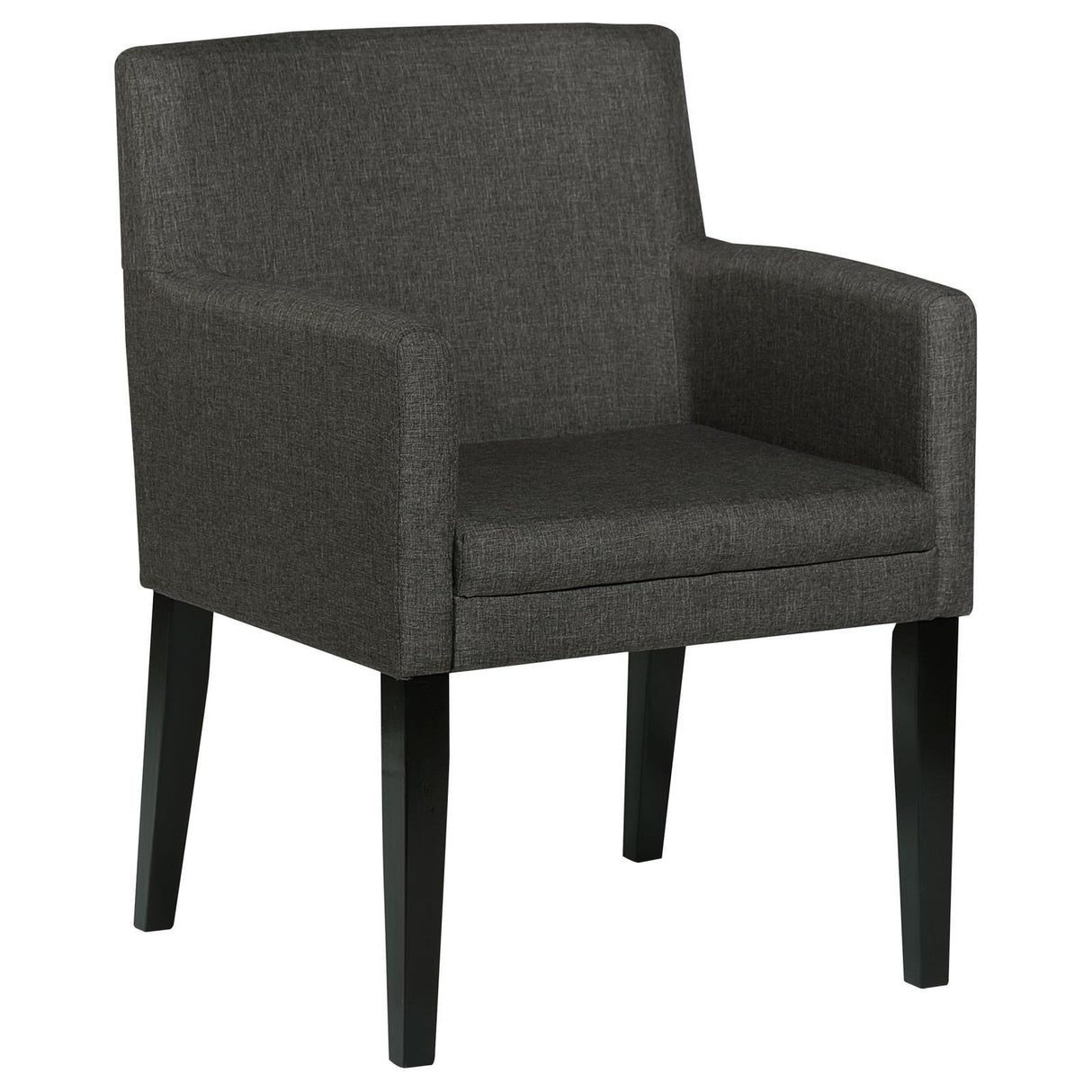 Catherine Upholstered Dining Arm Chair Charcoal Grey and Black (Set of 2) by Coaster at Eve Furniture