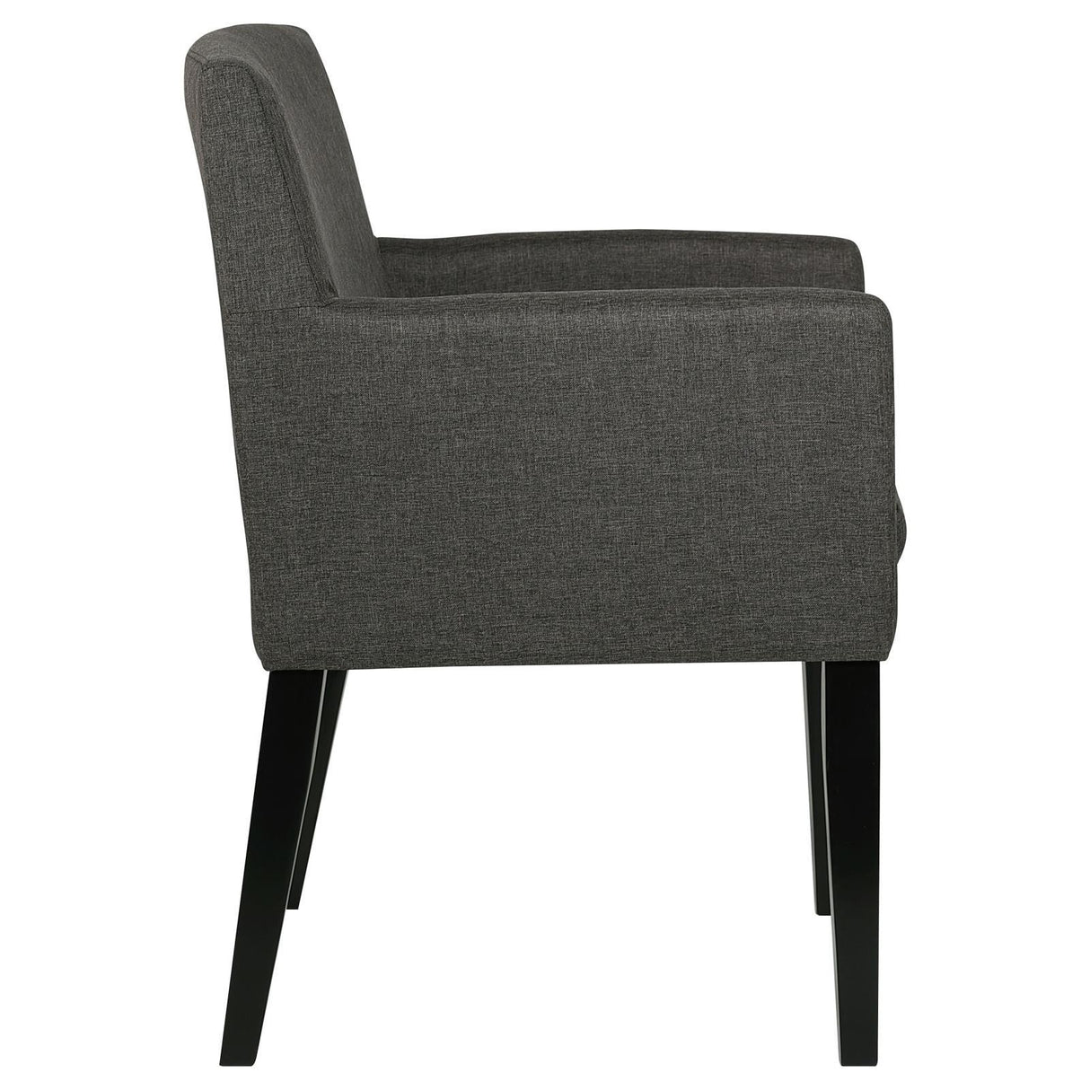 Catherine Upholstered Dining Arm Chair Charcoal Grey and Black (Set of 2) by Coaster at Eve Furniture