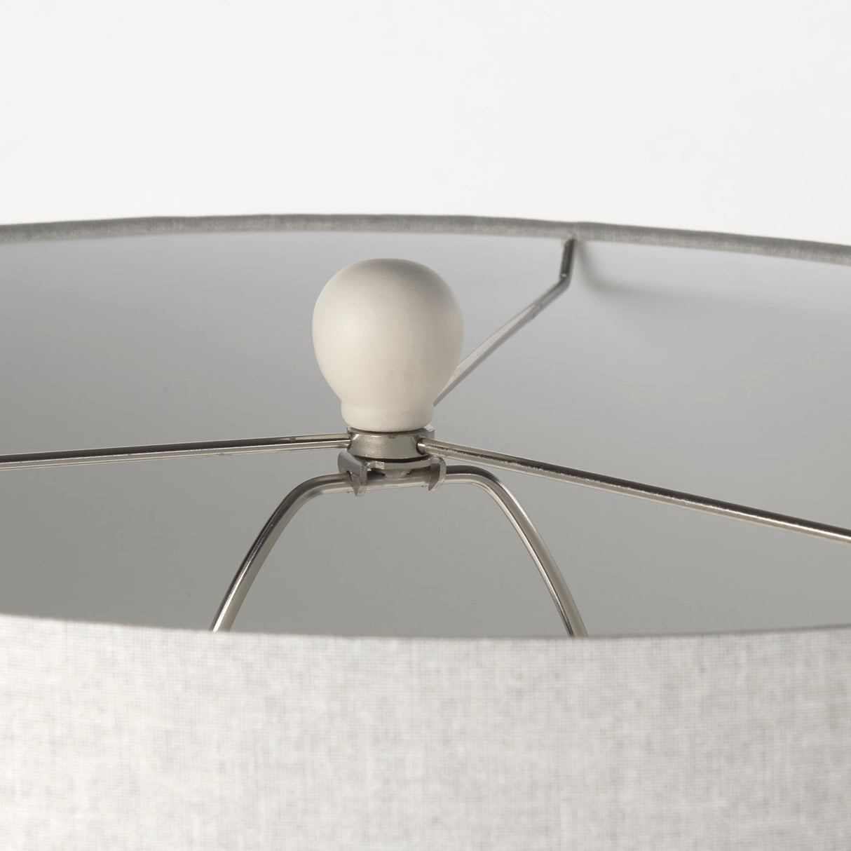 Cato 20.0L x 20.0W x 33.5H Cream Base W/White Shade Table Lamp by Mercana at Eve Furniture