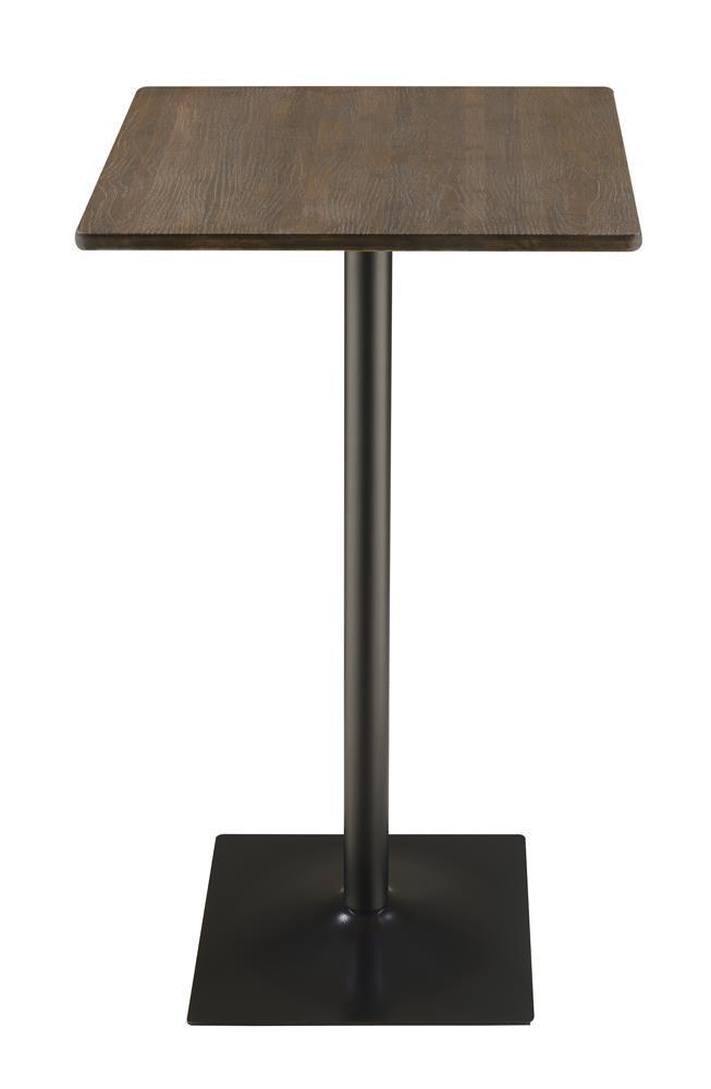 Cavalier Dark Elm/Matte Black Square Bar Table by Coaster at Eve Furniture