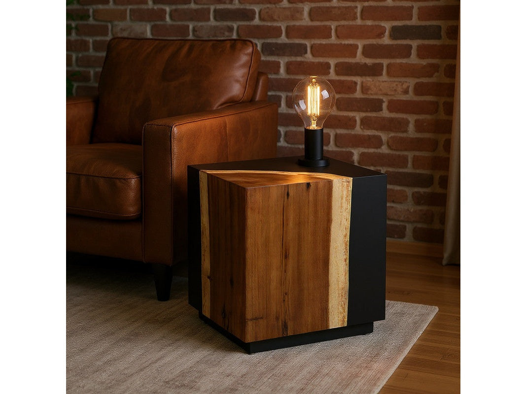 Cavallo Black/Brown End Table by Crestview at Eve Furniture
