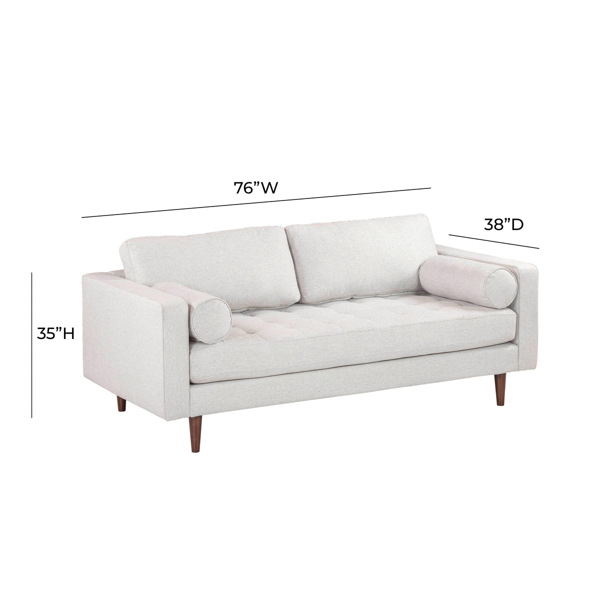 Cave Tweed Loveseat by TOV Furniture at Eve Furniture