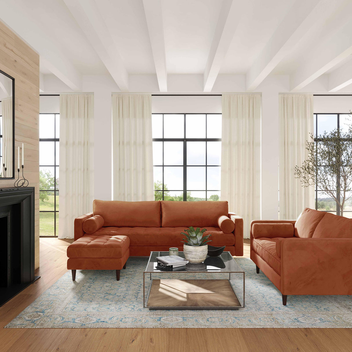 Cave Velvet Loveseat by TOV Furniture at Eve Furniture