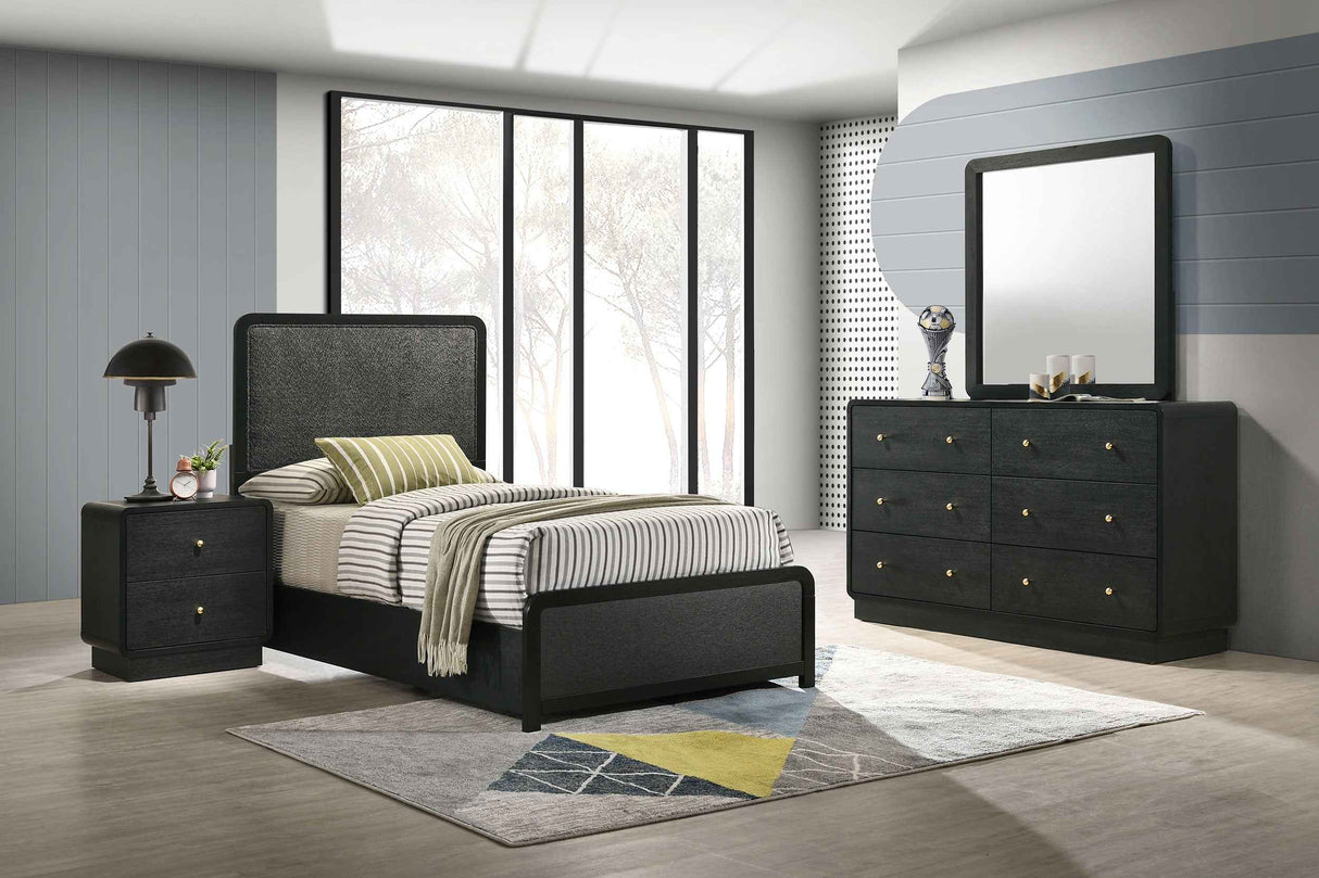 Cavelle Black 4-piece Twin Bedroom Set by Coaster at Eve Furniture