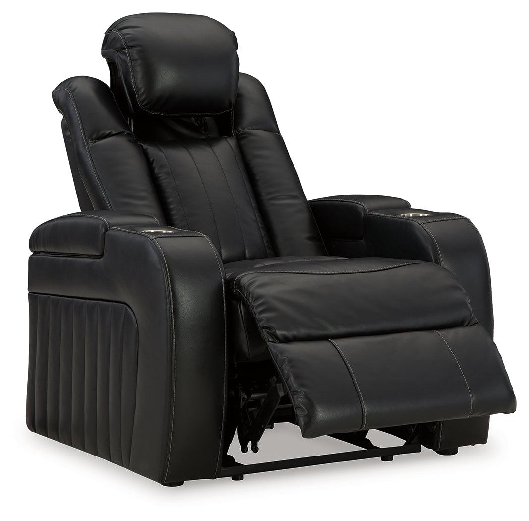 Caveman Den Midnight Power Recliner by Ashley at Eve Furniture