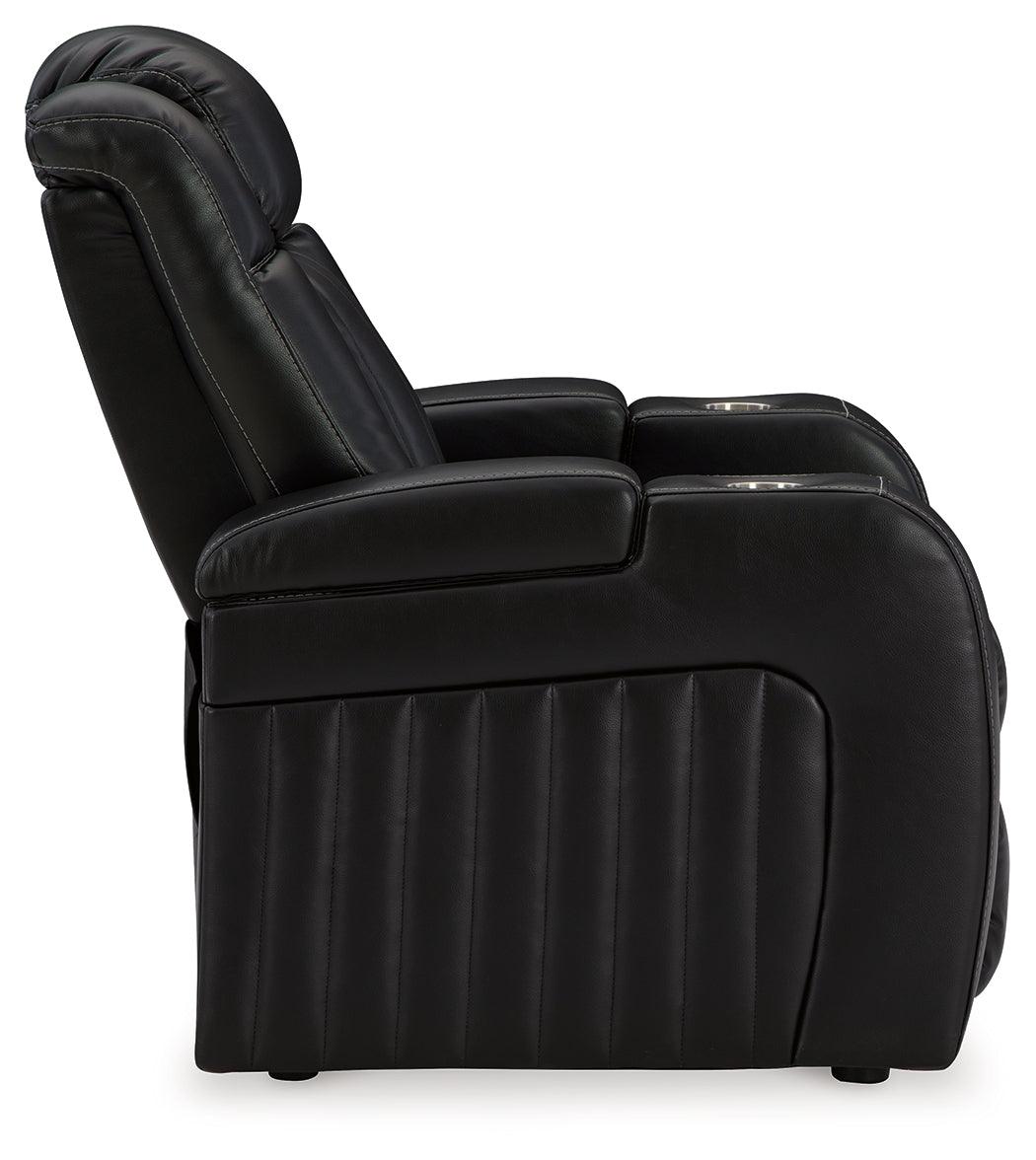 Caveman Den Midnight Power Recliner by Ashley at Eve Furniture